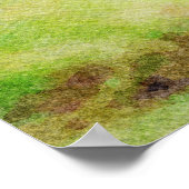 Prachtige whitetail Deer Head Waterverf Painting Poster (Hoek)