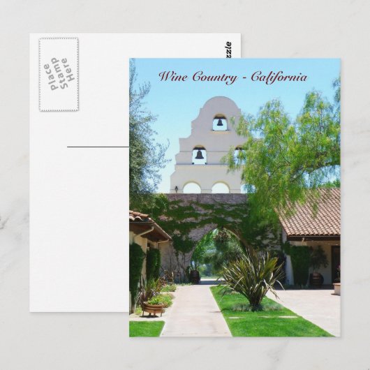 Prachtige wijn Land/Californië Briefkaart! Briefkaart (Voorkant / Achterkant)