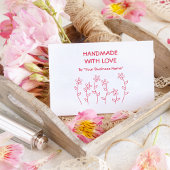 Prachtige Wildbloemen Handgemaakt met Love Quote Rubberstempel