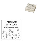 Prachtige Wildbloemen Handgemaakt met Love Quote Rubberstempel (Gestempeld)