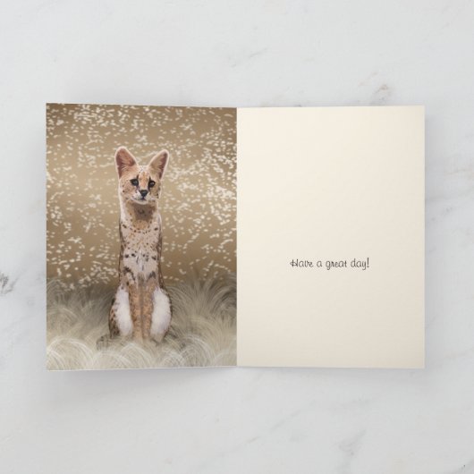 Prachtige wilde Afrikaanse serval Kaart (Binnen)