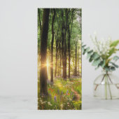 Prachtige wilde bloem bos pad & zonsopgang kaart (Staand voorkant)