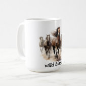 prachtige wilde paarden koffiemok (Voorkant links)