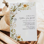 Prachtige Wildflower Botanical Moederdag Brunch Kaart