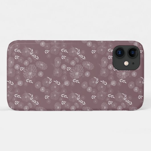 Prachtige Wildflower Doodles Pattern Hoesje-Mate i Case-Mate iPhone Case (Achterkant (horizontaal))