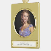 Prachtige Winnaar Foto Ornament Verguld Banner Ornament (Links)
