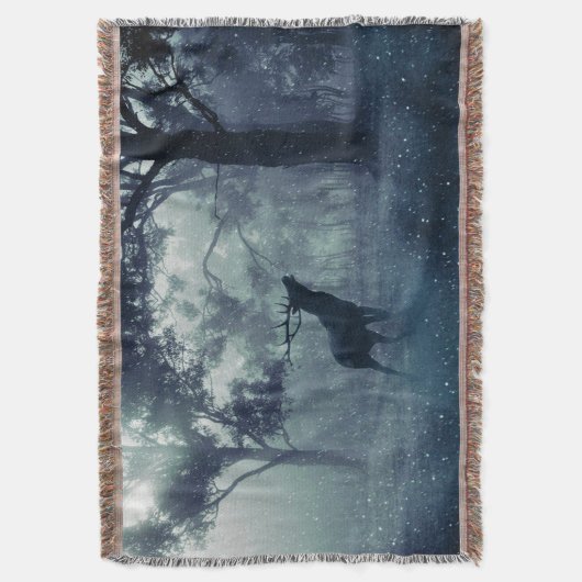 Prachtige winter in het bos deken (Voorkant Verticaal)