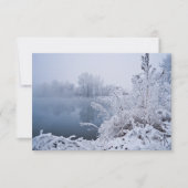 Prachtige Winter Lake Scene RSVP Bedankkaart (Voorkant)