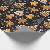Prachtige winter peperkoek cadeaupapier (Hoek)