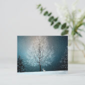 Prachtige winterboom - Compleet met konijn! Briefkaart (Staand voorkant)