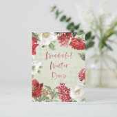 Prachtige winterdagen feestdagenkaart (Staand voorkant)