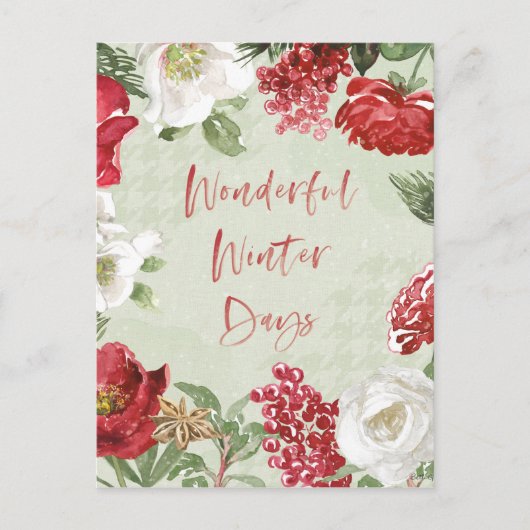 Prachtige winterdagen feestdagenkaart (Voorkant)