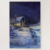 Prachtige  winters Nachtpuzzle Legpuzzel (Verticaal)