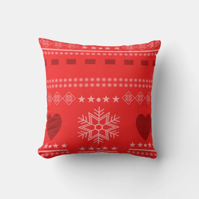 Prachtige winterscène met hart kussen (Voorkant)