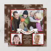 prachtige winterse feestdagen foto - kaarten begro (Voorkant / Achterkant)