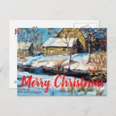 Prachtige wintersneeuw Afbeelding kerstKaart Briefkaart (Voorkant / Achterkant)