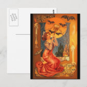 Prachtige Witch  Halloween Greeting Briefkaart (Voorkant / Achterkant)