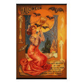 Prachtige Witch  Halloween Greeting Perfect Poster (Voorkant)