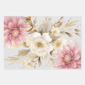 Prachtige witgouden lavendel bloemen inpakpapier vel (Voorkant 3)