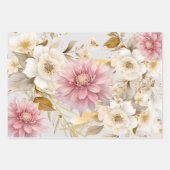 Prachtige witgouden lavendel bloemen inpakpapier vel (Voorkant 2)