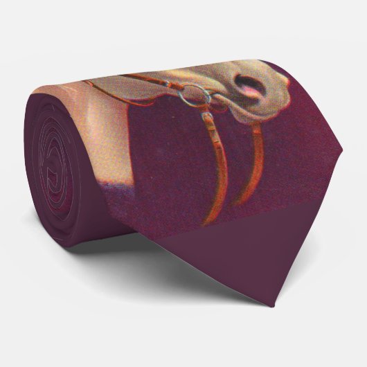 prachtige witpaardenfoto stropdas (Opgerold)