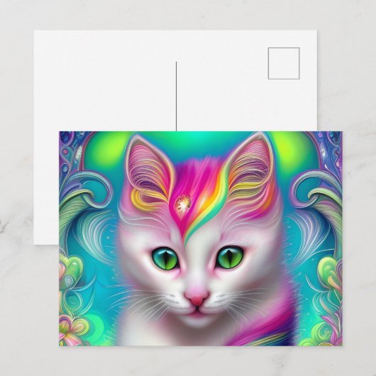 Prachtige witte Baby Briefkaart (Voorkant / Achterkant)