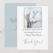 Prachtige witte Calla Lilies in Waterverf Bedankkaart (Voorkant / Achterkant)