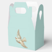 prachtige witte dove afdruk bedankdoosjes (Geopend)