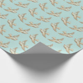 prachtige witte dove afdruk cadeaupapier (Hoek)