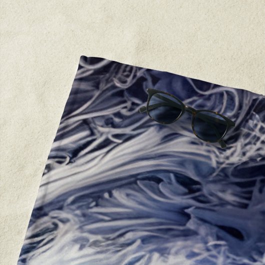 Prachtige witte draak fantasie strandlaken (In situ)