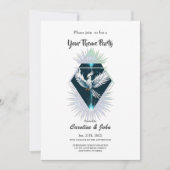 Prachtige witte fantasie feniks. kaart (Voorkant)