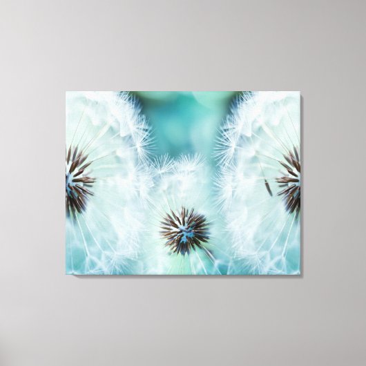 Prachtige witte gezwollen bloem canvas afdruk (Voorkant)