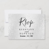 Prachtige witte glitter - RSVP (Voorkant)