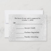 Prachtige witte glitter - RSVP (Achterkant)