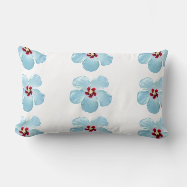 Prachtige Witte Hawaiian Hibiscus Flower Pillow Kussen (Voorkant)