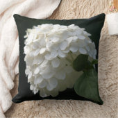 Prachtige Witte Hortensia Bloemengeworpen Kussen (Deken)