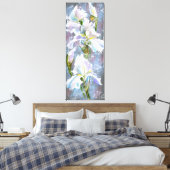 Prachtige witte Ierland-bloemen - Oorspronkelijk s Canvas Afdruk (Insitu (Slaapkamer))