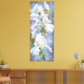Prachtige witte Ierland-bloemen - Oorspronkelijk s Canvas Afdruk (Insitu (Woonkamer))