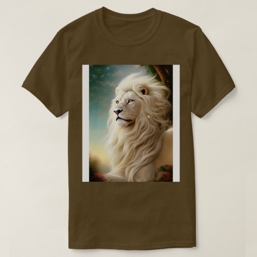 Prachtige witte leeuw t-shirt (Design voorkant)