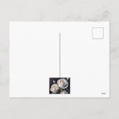 Prachtige witte rozen met gouden details feestdagenkaart (Achterkant)