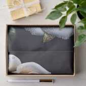 Prachtige witte rozen met gouden details tissuepapier (Geschenk)