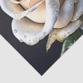 Prachtige witte rozen met gouden details tissuepapier (Detail)