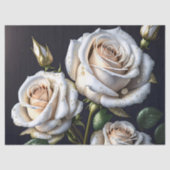 Prachtige witte rozen met gouden details tissuepapier (Voorkant)