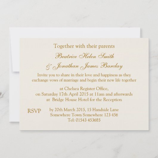 Prachtige witte rozen Weddenschap Kaart (Achterkant)