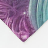 Prachtige witte unicorn met Turquoise en Paars Fleece Deken (Hoek)