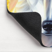 Prachtige witte wolfschilderijen muismat (Hoek)