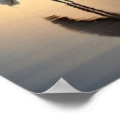 Prachtige witte zilverreiger alleen bij zonsopgang poster (Hoek)