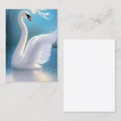 Prachtige witte zwaan vogel Graphic Contactkaartje (Voorkant / Achterkant)