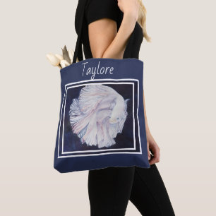 Prachtige witvis tote bag