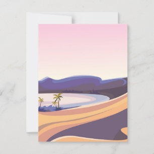 Prachtige woestijn oase briefkaart